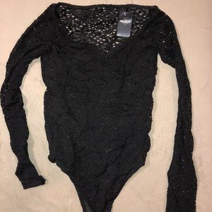 NWT Hollister black lace bodysuit